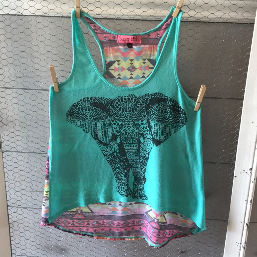 Sugar High aztec elephant tank